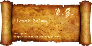 Micsek Zelma névjegykártya